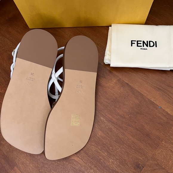 Fendi O’Lock white sandal New size 36 - Picture 3 of 12